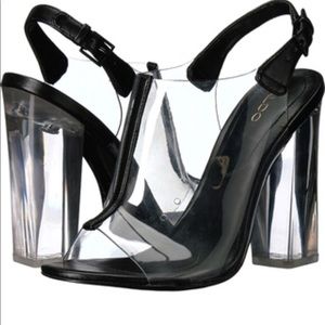 Aldo clear block heels 👠